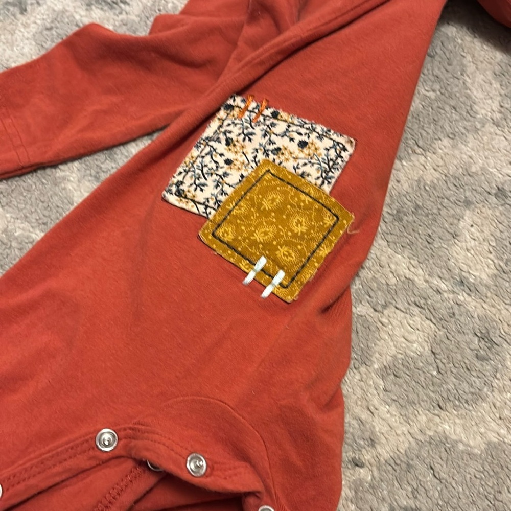 Scarecrow Romper RicRac and Ruffles - Picture 4 of 5